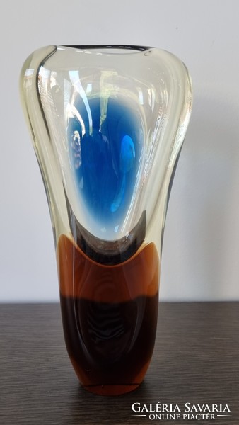 Művészi üvegmunka/váza -'70-es évekből