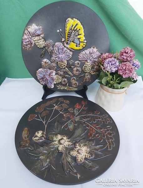 Beautiful ruscha art wall plates butterfly butterfly floral home decor home decor