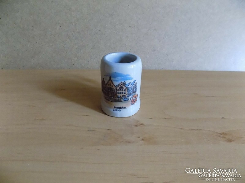 Germany Frankfurt souvenir small porcelain jug 5.5 cm (2/p)