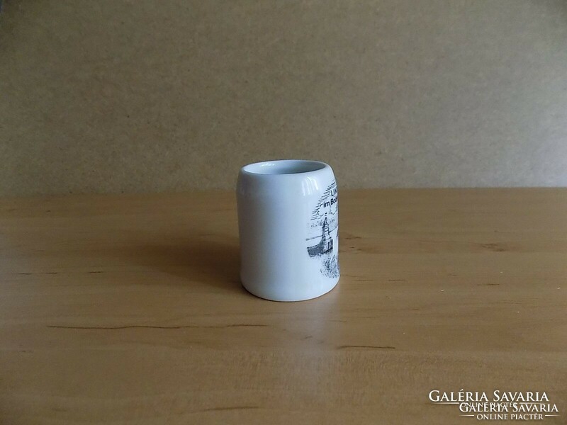 Németország Lindau emlék kicsi porcelán korsó 5 cm (2/p)