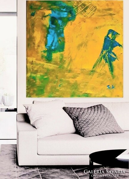 Kata Szabo: "stormy wind" acrylic, 30 x 30 cm, canvas, signed