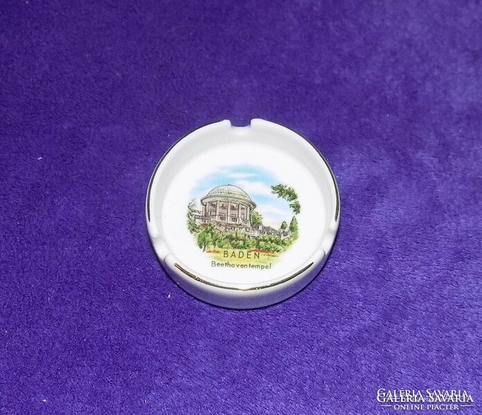 Austria baden beethoventempel commemorative porcelain ornament ashtray dia. 6.5 cm (1/p)