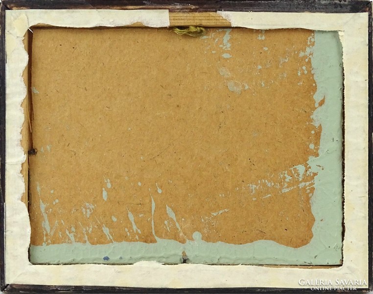 1K419 XX. századi művész : Téli táj miniatúra 10 x 13 cm