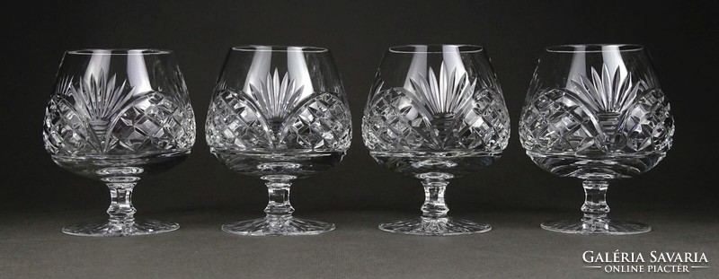 1K439 Set of 4 stemmed liqueur whiskey polished glasses