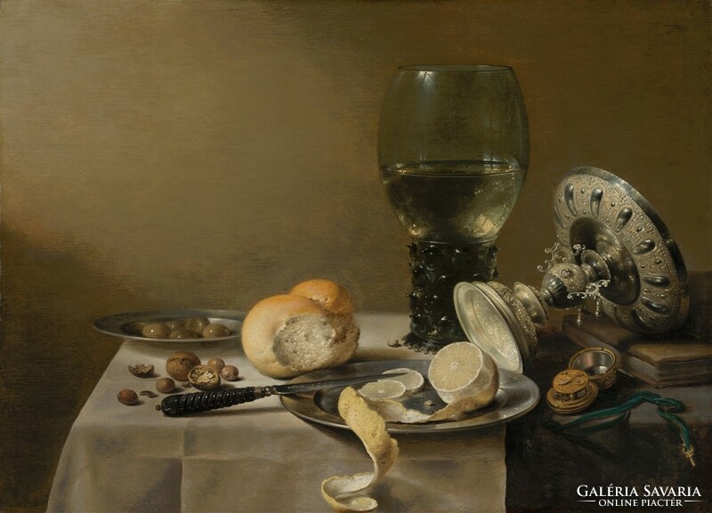 Pieter claesz - still life with lemon - blindfold canvas reprint