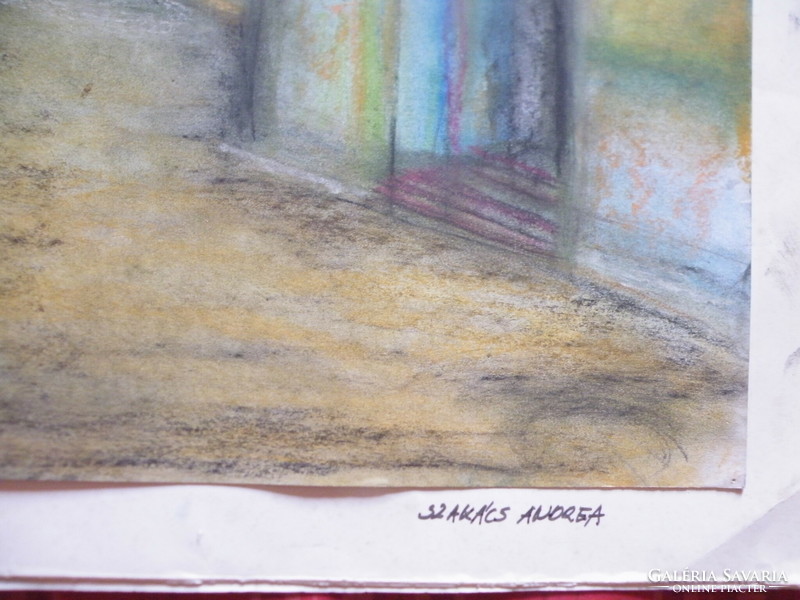 Artistic work of Andea Szakács (pastel) - without frame, signed!