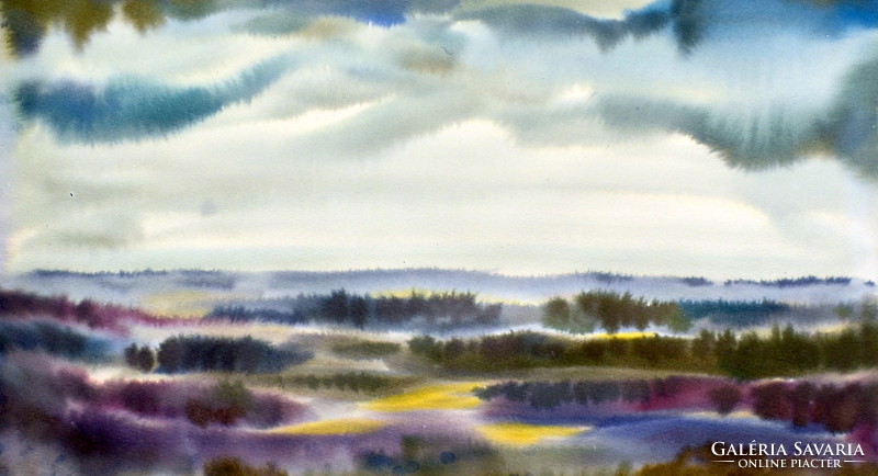 Pál Szabó (1954 - 2021): landscape around Kecskemét
