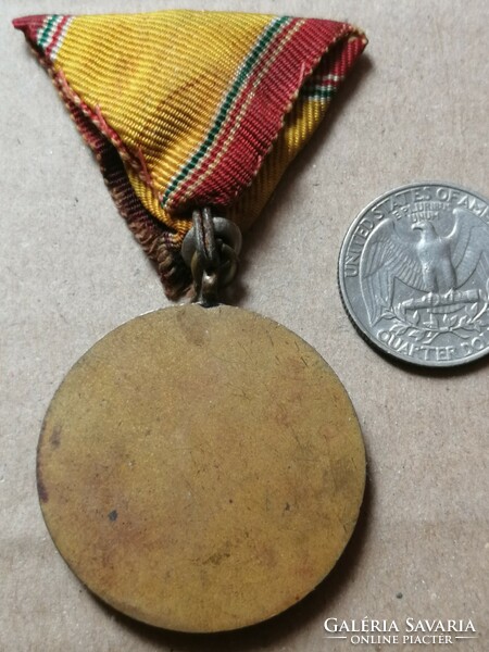Kádár - service merit medal, 1965_10/nmkk 623_on original ribbon