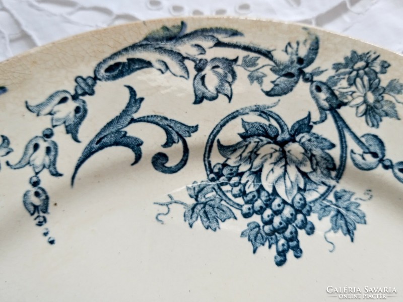 Antique 19th century mature faience plate 23.5cm boch frères ceramic