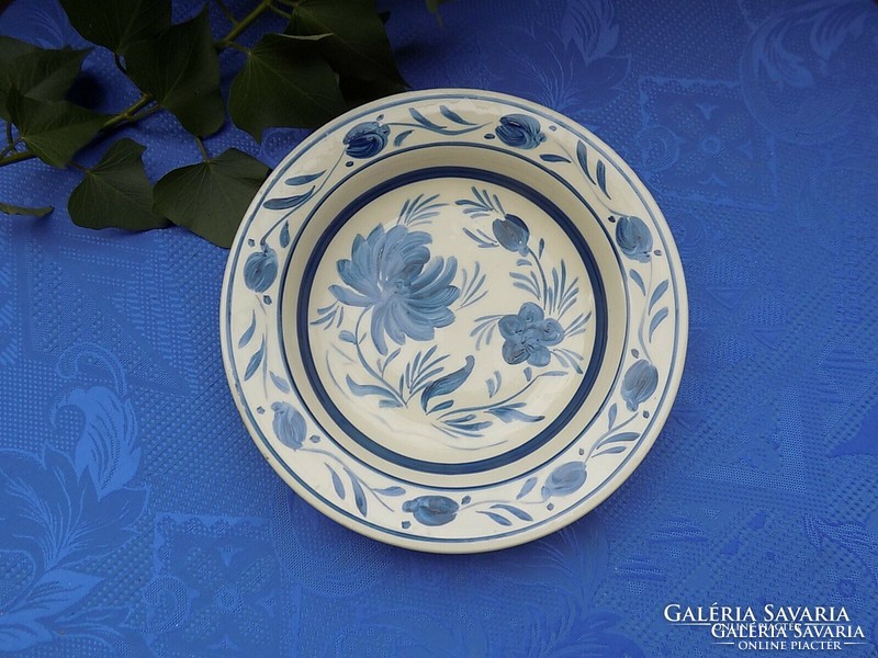 Blue and white ceramic wall plate dia. 22.5 cm (3p)