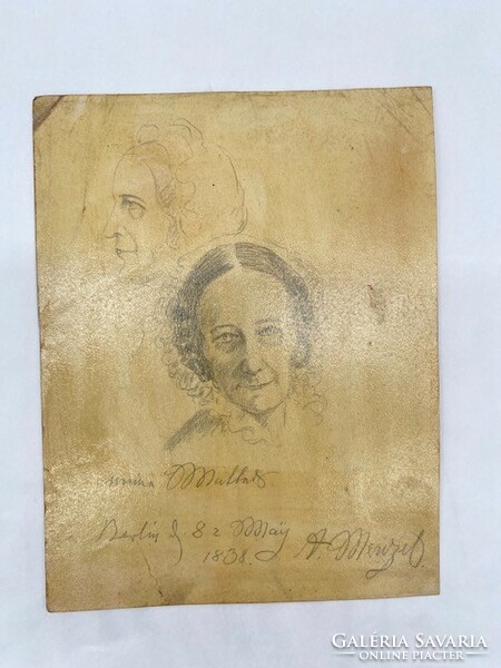 Adolf menzel: portrait of my mother (1838) (f323)