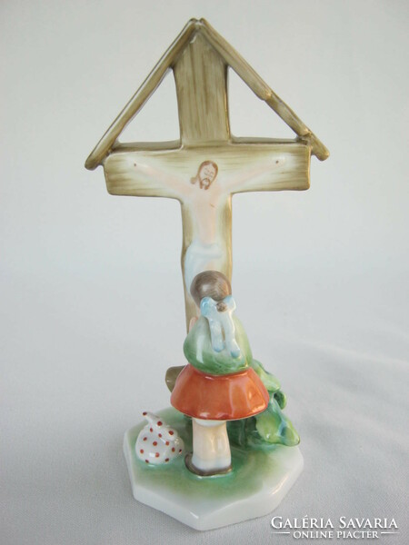Retro ... Herend porcelain figurine nipp praying little girl