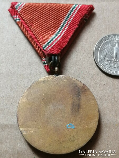 Kádár - service merit medal, 1965_15/nmkk 624_on original ribbon