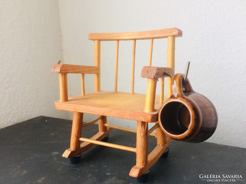 Wooden bench/armchair/horse miniature model