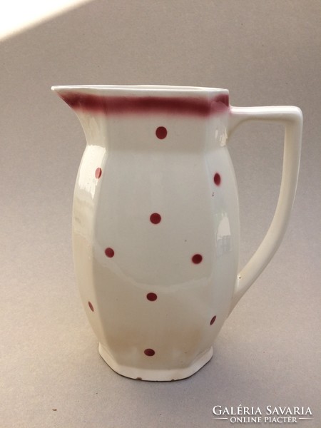 Old vintage granite polka dot 26 cm water jug