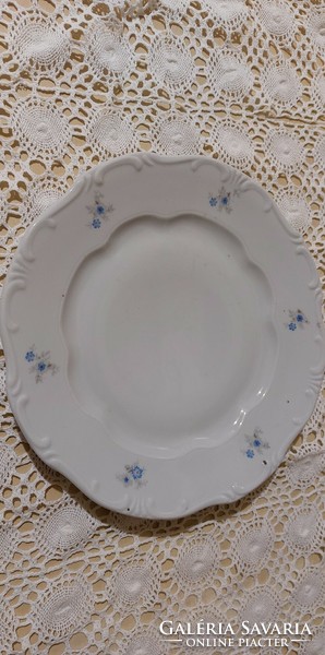 Zsolnay, szép, kék virágos lapos tányér