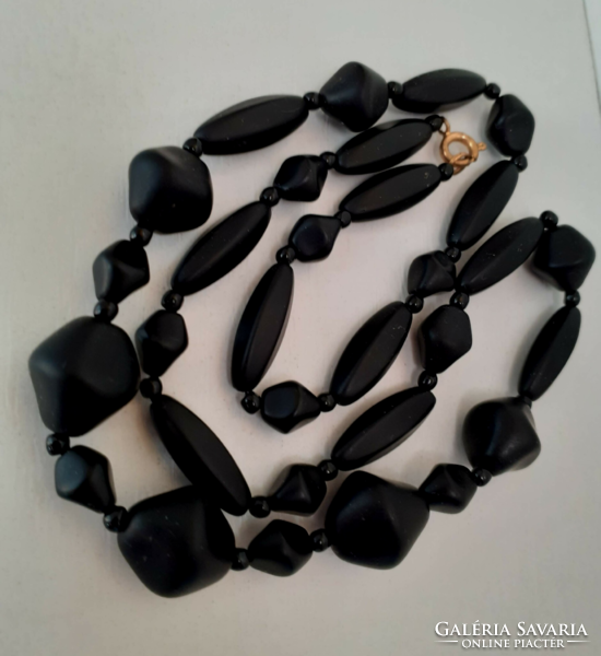 Old black onyx necklace