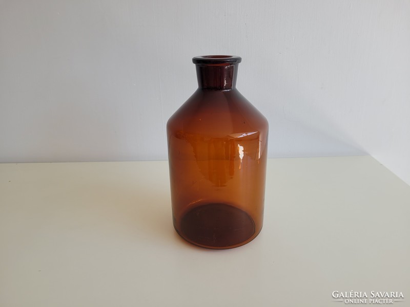 Old vintage large 3 liter brown apothecary glass apothecary glass pharmacy bottle