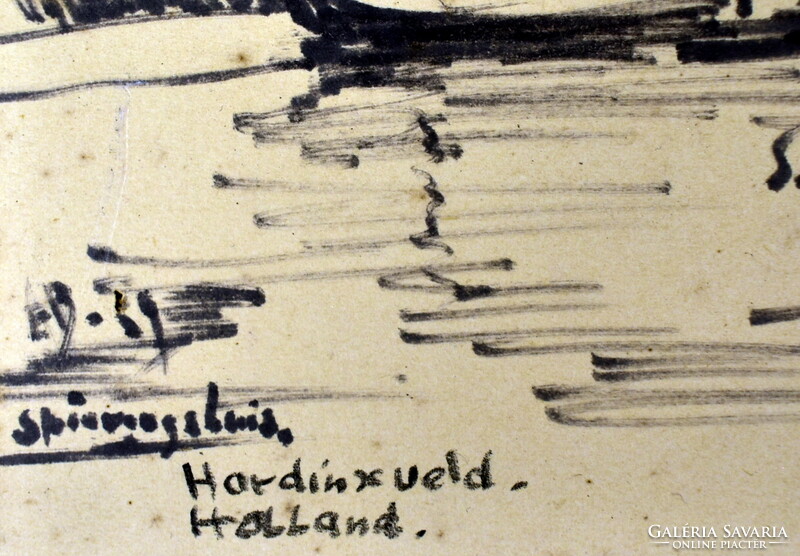 Western European painter (1969?) : Holland hardinxweld canal bridge