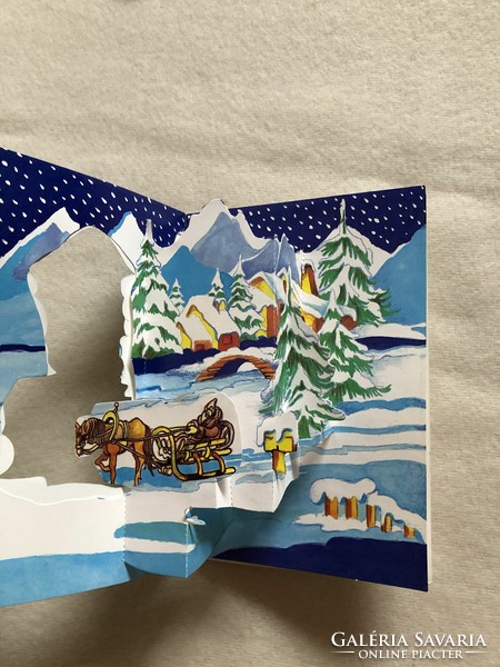 3D, spatial Christmas card, greeting card
