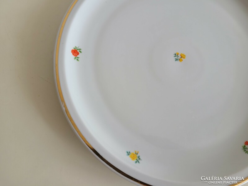 3 db régi Zsolnay nagy porcelán tál virágmintás ovális és szögletes kínáló
