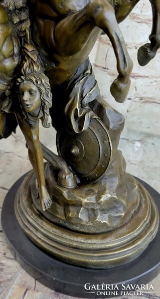 Perseus and Pegasus with head of Medusa - mythological artwork