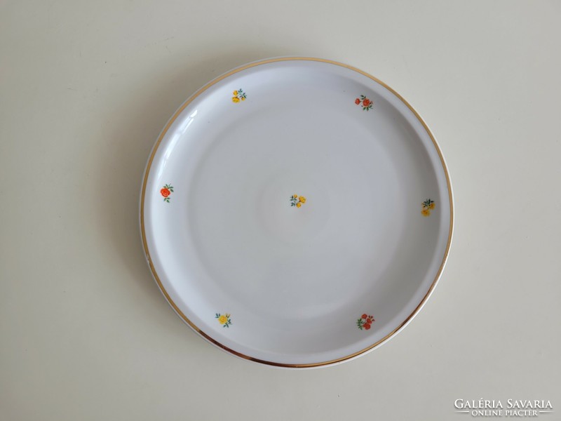 3 db régi Zsolnay nagy porcelán tál virágmintás ovális és szögletes kínáló