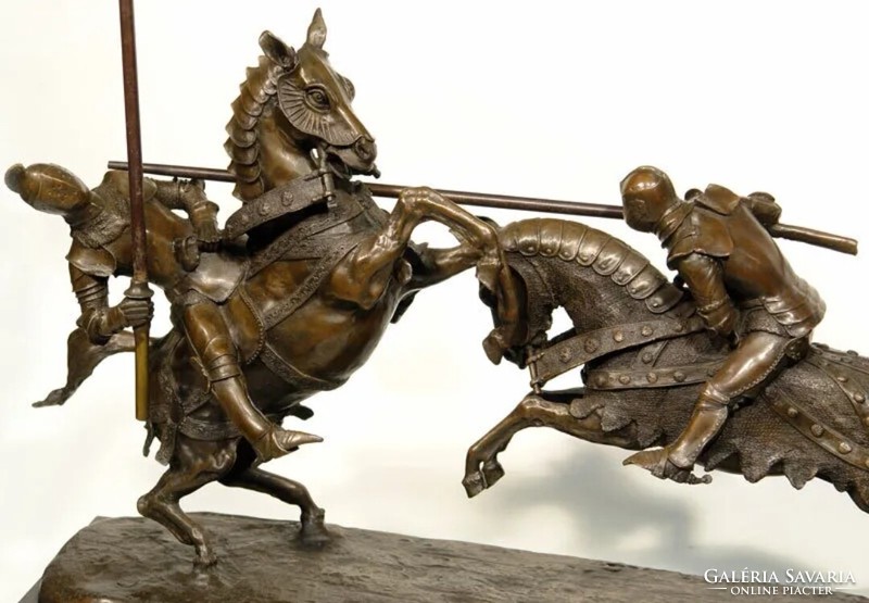 Knight tournament - monumental bronze statue