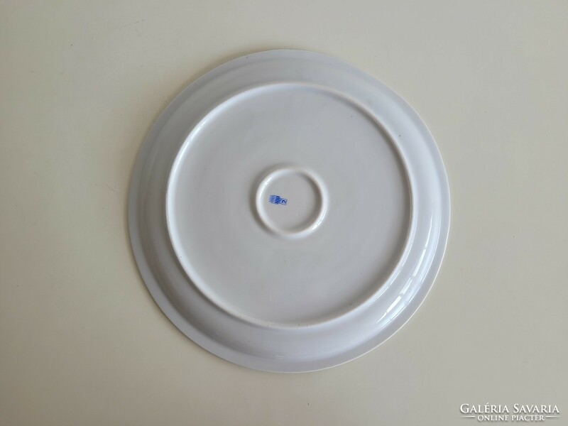 3 db régi Zsolnay nagy porcelán tál virágmintás ovális és szögletes kínáló