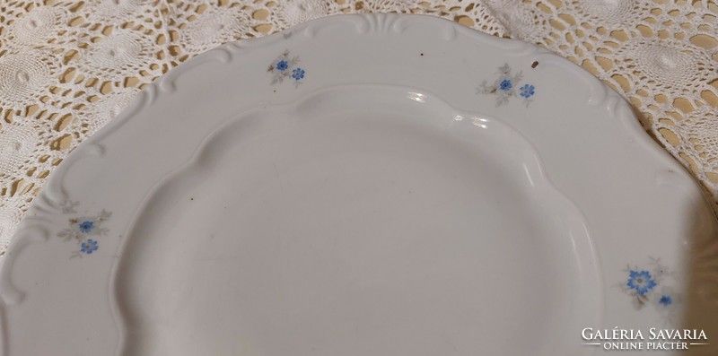 Zsolnay, beautiful flat plate with blue flowers