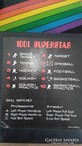 Retro Tv játék, video játék, 1001 Superstar  játékkártyával,10 féle sport játékkal, tv-re köthető