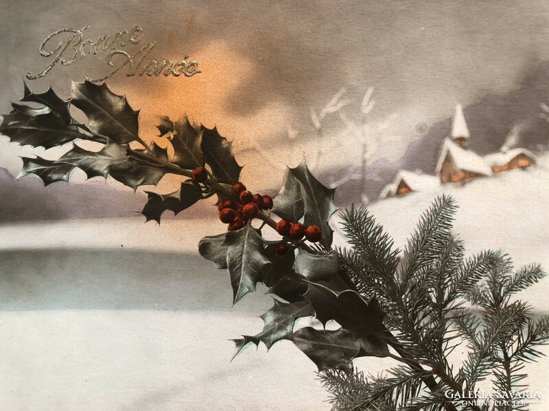 Antik Karácsonyi, Újévi képeslap - 1921