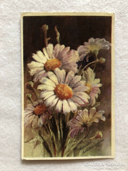 Old floral postcard