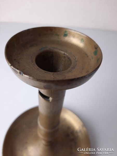 Biedermeier copper candle holder