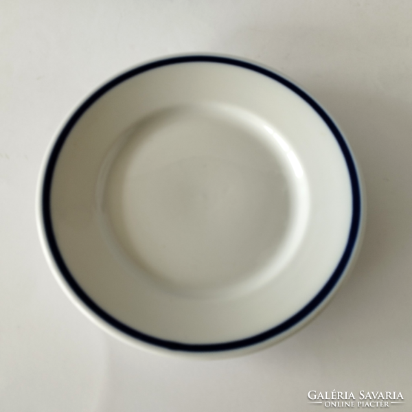 2 zsolnay blue striped small plates