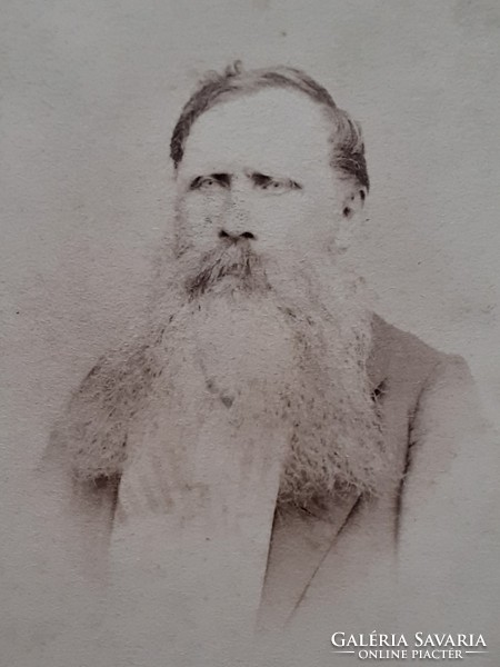 Antik férfi fotó Anna Christ és J. Fajth fotográfus Pest régi műtermi fénykép