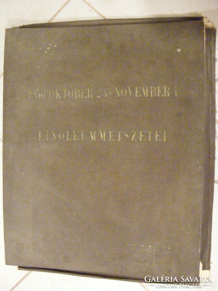 Ne felejtsük el 1956 október 23-át -  Váli  Zoltán 11 db linómetszete mappában