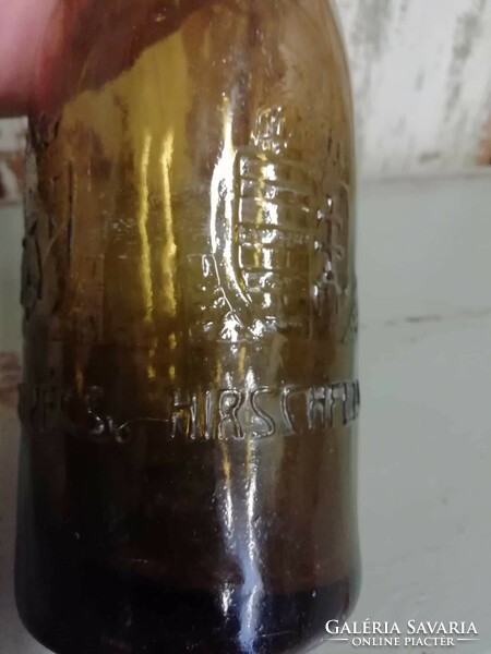 Pannónia sörösüveg, szép dekorációs régi feliratos sörösüveg, Magyar címerrel, 2. Világháború előtti