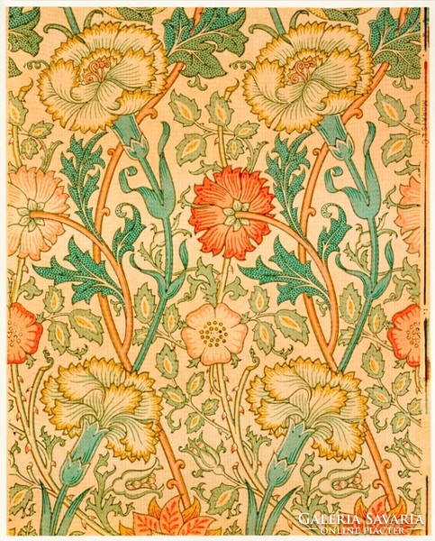 William morris - floral design sketch - quilted canvas reprint