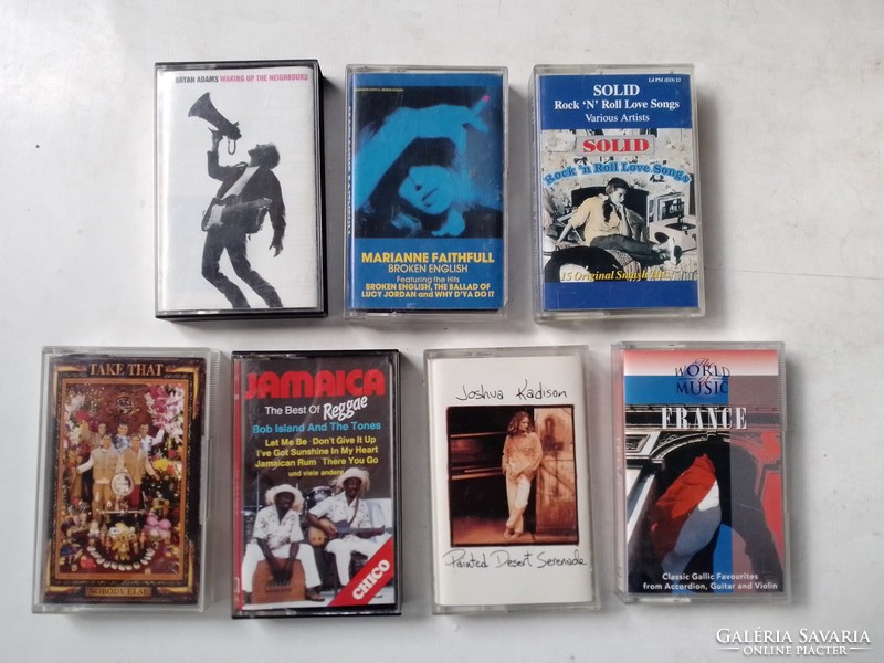 15 old used audio cassettes with factory programs foreign pop rock reggae world mixed