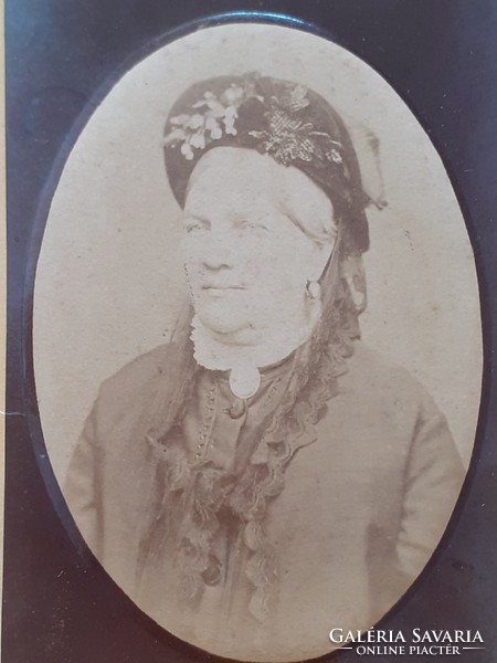 Antik női fotó Anna Christ fotográfus Pest régi műtermi fénykép