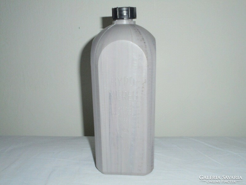 Retro hypo plastic bottle embossed inscription - dozsa mgtsz tass - 1980s