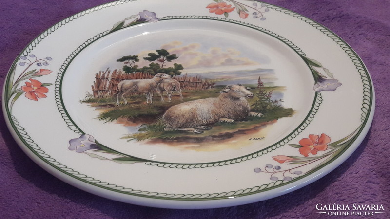 Lamb porcelain plate, large bowl (l2978)