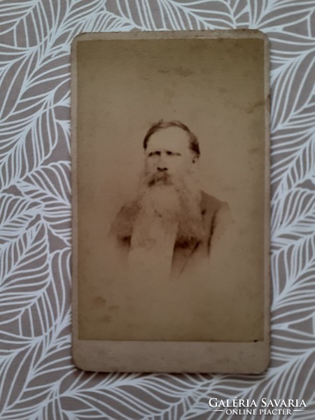 Antik férfi fotó Anna Christ és J. Fajth fotográfus Pest régi műtermi fénykép