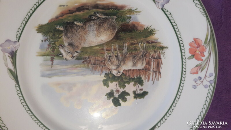 Lamb porcelain plate, large bowl (l2978)