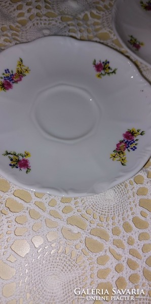 Zsolnay gyönyörű virágmintával, kávés porcelán készlet
