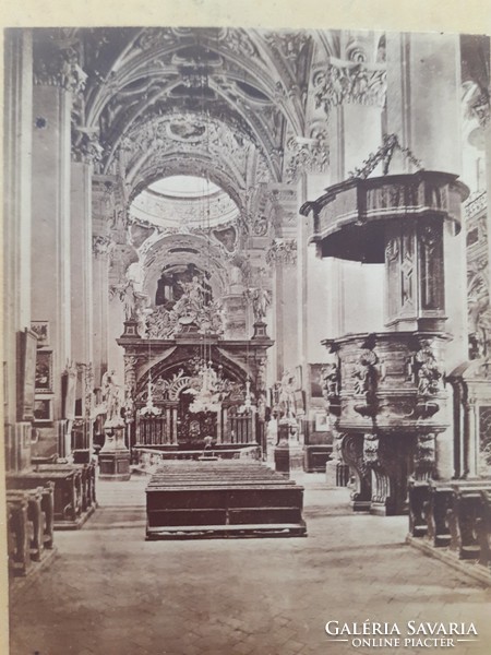 Antik templomi fotó Nikolaus Kuss fotográfus Mariazell templombelső régi fénykép
