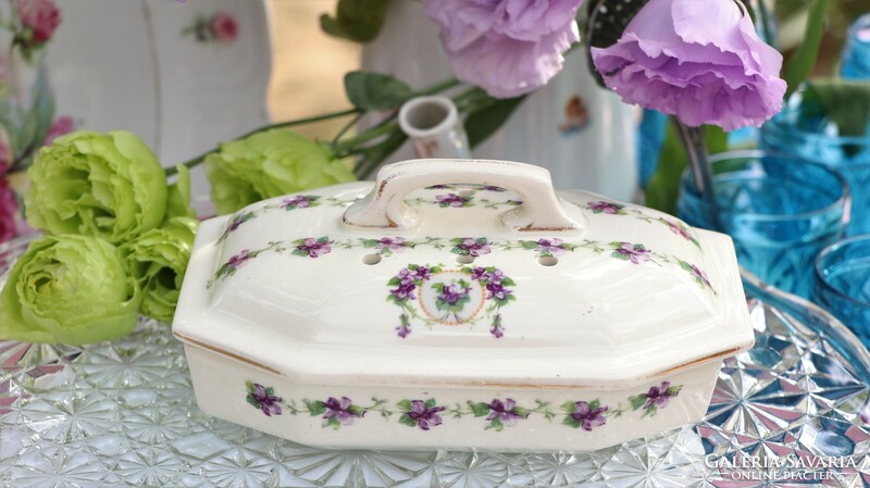 Violet soap dish