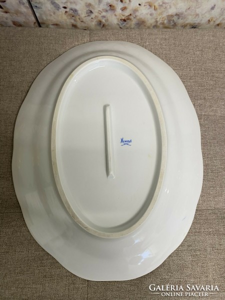 Herend rosehip pattern porcelain oval serving bowl a24