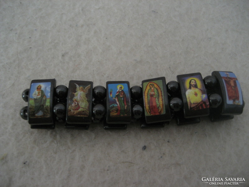 Magnetic bracelet with holy image